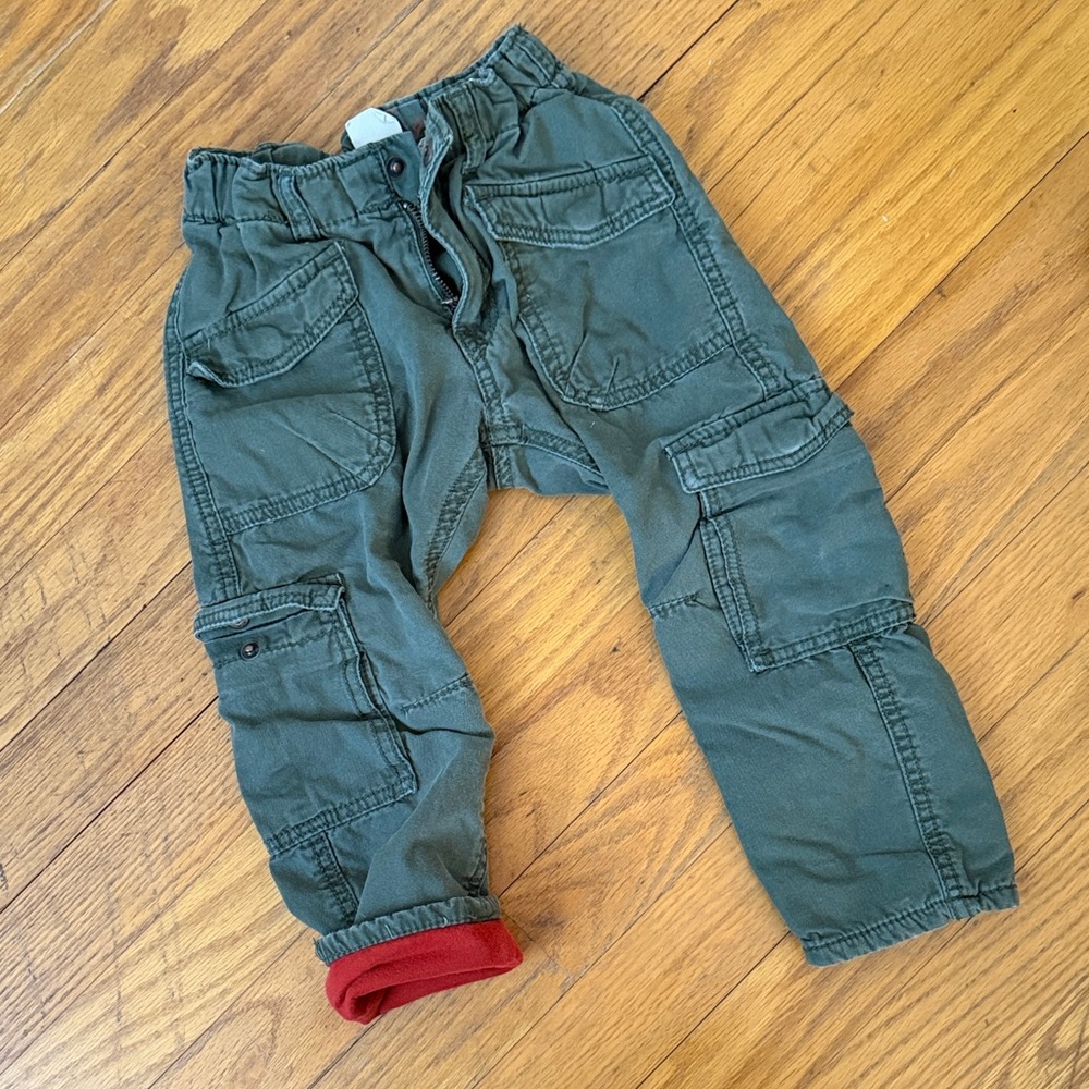 H&M Kids lined Olive Cargo Pants